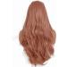 Xingyu 22 Rose Gold Pink Synthetic Lace Front Wig - Wavy Pastel Pink Replacement Wig for Women | Natural Looking High-Temperature Hair for Parties - Buy Online on GoSupps.com