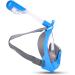 Vaincre 180 Full Face Snorkel Mask - Panoramic View, Anti-Fog, Anti-Leak - Sky Blue Large/Extra Large - Buy Online on GoSupps.com