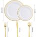 KOYEE 125 Piece Gold Plastic Silverware&Disposable Plastic Plates- Premium Heavyweight Plastic Place Setting include 25 Dinner Plates 25 Salad Plates 25 Forks 25 Knives 25 Spoons (Gold) - Buy Online on GoSupps.com