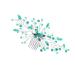 Angoily Bridal Rhinestone Comb Decorative Hair Clips for Women Womens Hair Accessories Women Hair Side Comb Wedding Hair Clips Baroque Side Rhinestones Green Crystal Bride Dress