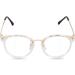 Navaris Retro Glasses - Vintage 50s Nerd Style for Men & Women | Prescription-Free Transparent Computer Glasses with Metal Frame - Buy Online on GoSupps.com