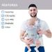 Iulonee 4-in-1 Adjustable Baby Carrier Wrap - Ergonomic Hands-Free Infant Carrier for Newborns (5-20kg) - Lightweight Blue - Buy Online on GoSupps.com