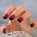 Ombre Short Square Acrylic Full Cover False Nails - 24pcs Red Black | International Shipping Available - Buy Online on GoSupps.com