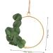 Alipis Wrought Iron Gate Hanging Wreath Decor Eucalyptus Hoop Wreath Valentine's Day Garland Household Green 20x20cm - Buy Online on GoSupps.com