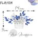 Flayem Handmade Bridal Hair Comb with Blue Rhinestone & Crystal Flower Perfect Hair Accessories for Brides & Bridesmaids - Buy Online on GoSupps.com