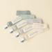 4 Pack Unisex Baby Pacifier Clip Leash Set - Soft Linen Fabric with Neutral Solid Colors - Keeps Pacifiers in Place - Green - Buy Online on GoSupps.com