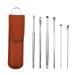 2sets Ear Cleaner Wax Removal Tool Earpick Sticks Earwax Remover Curette Ear Pick Cleaning Ear Cleanser Spoon Health Care Earpick (Color : Brown)