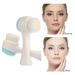 2-in-1 Silicone Face Cleaning Brush - 3D Dual Scrubber for Deep Pore Peeling & Makeup Massage - Soft Bristles for All Skin Types - Blue - Buy Online on GoSupps.com