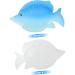 Toddmomy Ocean Animals 1pc Casa Iron Summer Crafts Fish-shaped Wrought Hanging Metal Creative Decoraciones Vivid Pendant Blue 30X18CM - Buy Online on GoSupps.com