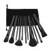 Zwpontia Makeup Brushes Kit | Full Face Eye Brush Makeup Brushes For Teen Girls Foundation Brushes For Powder Contour Blush Small Makeup Brush Set Black Design