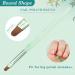 3PCS Nail Clean Up Brushes for OPI - Acetone Resistant Cuticle Cleaning Nail Art Precision Tools in Jade Green - Buy Online on GoSupps.com
