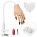 Practice Hand for Acrylic Nails, Nail Tips Never Fall Off, Flexible Hand Nails Practice, Fingers Never Break, Fake Nail Training Hand, Manicure Hand Practice with 100Pcs Nail Tips for Nails Practice