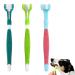 Byyt 3 pieces of dog toothbrush long handle dog toothbrush 360 degrees soft cats toothbrush triple-head toothbrush for cats dogs pet toothbrush for oral care