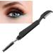 Metal Teeth Eyebrow Comb 2 in 1 Eyelash Teeth Comb Black Eyelash Brush and Comb Stainless Steel Dual Heads Foldable Grooming Teeth Eyebrow Brush for Makeup - Buy Online on GoSupps.com