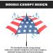 LLanxiry 68 Inch American Flag Golf Umbrella - Windproof, Automatic Open, Double Canopy, Vented Stick Umbrella for Men and Women - Buy Online on GoSupps.com