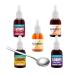 Flavour Drops Bundle with Flavdrops and Spoon Set - Cherry Blueberry Strawberry Peach and Mango 50ml Each - Pack of 5 - Zero Calories