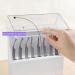 Multi Purpose 8 Slot Tweezers Case Compact Tweezer Storage Clear Lid Tweezer Stand For Nails Technicians And Hobbyists - Buy Online on GoSupps.com