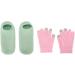 Qukaim Hydrating Gel Gloves Socks Hydrating Green Moisturizing Gel Socks & Pink Gel Gloves Set for Touch Screen Reusable Softening Repair of Dry Skin Care for Hands and Feet - Buy Online on GoSupps.com