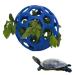Tortoise Treat Ball Feeding Vegetable - Turtle Toys for Aquatic Turtles Feeder Turtle Tank Accessories Snail Habitat Blue