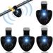 Bite indicators fishing 4 pieces electronic bite indicators fishing swingers bite indicator with LED fluorescent pointers sensitive vibration on the rod fishing smell equipment of fisherman fishing device device