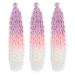 DSOAR Deep Twist Crochet Hair - 22 Inch Synthetic Ombre Kinky Curl Braided Hair Extensions - 3 Pack - Pure/Pink/60 - Buy Online on GoSupps.com