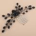 Chargances Bridal Black Crystal Teardrop Hair Comb Wedding Rhinestone Hair Side Comb Fashion Handmade Hair Accessories for Prom Flower Girl Headpieces - Buy Online on GoSupps.com
