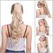 Silk-co 18inch Bleach Blond Long Curly Ponytail Extensions Claw on Synthetic Clip in Hairpiece Pony Tail Extension 18inch (Pack of 1) Bleach Blond - Buy Online on GoSupps.com