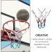 LIOOBO Heavy Duty Sports Chain Basketball Net Replacement | Rustproof Metal Design for Indoor and Outdoor Training - White/Red/Blue - Buy Online on GoSupps.com