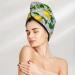 Quick-Dry Hair Towel Wrap - Seamless Lemon Pattern Turban for Effortless Hair Drying - Buy Online on GoSupps.com