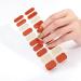 Semi Cured Gel Nails Strips - 20cps Stickers Nail Wraps Soft Self - Full Wraps Nail Polish Stickers French Style Orange Glitter Mix Color Glitter Orange