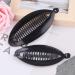 Numblartd 6Pcs Black Plastic Fish Shape Banana Hair Clip - French Fashion Ponytail Shark Clip Hair Comb for Women (4.5 inch) - Buy Online on GoSupps.com