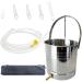 KYZETJD Stainless Steel Enema Bucket Kit for Colon Detox Cleanse Enemas