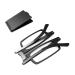 Ultra-light and Thin Foldable Reading Glasses Kisdate Folding Readers for Men Women Compact Portable Rectangle Eyewear Case Black 1.5 Diopters
