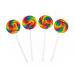 Round colorful lollipops with sweet taste 30 grams 18 pieces - rainbow spiral