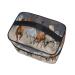 Running Horse White Makeup Bag Organizer | Large Cosmetic Case for Women & Girls | Stylish Toiletry Bag - Buy Online on GoSupps.com