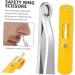 Beaupretty 3 Sets Stainless Steel Nose Hair Clippers - Portable Nasal Trimming Tool for Effortless Brow Grooming | Yellow - 9.8x2.9cm - Buy Online on GoSupps.com