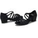CLEECLI Low Heel Ballroom Dance Shoes - Women's Latin Salsa Practice Dancing Shoes 1.5 Inch Heel ZB14 (Size 7.5, Black) - Buy Online on GoSupps.com