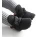 EDOTON Unisex Newborn Winter Boots - Warm Stripe Bootie for 6-12 Months - Non-Slip Sole - Adjustable and Stay On - Black - Buy Online on GoSupps.com