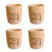 Set of 4 Drinking Cups Japanese Cups Handmade Natural Bamboo Cups Multifunctional Hot Cold Drinking Cups Japan Water Cups