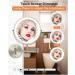 QUR 8In Chargeable Vanity/Bathroom Double Side Mirror 1X/10X Enlarge LED&3Color Temp Touch Screen 360 Rotat C - Buy Online on GoSupps.com