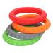 4-piece baby bite ring bracelet made of silicone coolable heat-resistant gum relief dental toys to support the baby at the front