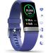 MorePro Fitness Activity Tracker Heart Rate Blood Pressure Monitor, IP68 Wateproof Smart Watch with Blood Oxygen HRV Health Sleep Tracking, Smartwatch Calorie Counter Pedometer for Women Men Blue