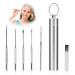 E ear cleaner stainless steel set ear wax remover ear cleaning tools 7 in1 with a clean brush and protective paddling box safe and effective spiral ear cleaner for children adults