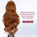 Ginger Brown 26 Inch Wavy Lace Front Synthetic Wig for Women - Hand Tied, Preplucked Hairline, High Temperature - Body Wave Natural Curls - Buy Online on GoSupps.com