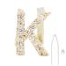 Hip Hop Fake Teeth Halloween False Teeth Capital Letter J K L Hip Hop Tooth Removable Teeth Brace Decoration Teeth Accessory for Costume Halloween Party Dentures Ornaments (Gold) K Gold