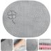 Beavorty 1pc Gray Silicone Shower Floor Mat - Non-Slip Peeling Pedals - 35x28cm | Best International Shipping - Buy Online on GoSupps.com