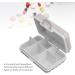 6 Compartment Mini Pill Box - Luggage Shaped Sealed Plastic Travel Pill Organizer (Beige - Buy Online on GoSupps.com