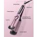 Wavytalk Beach Waves Curling Iron 3 Barrel Hair Waver Crimper Wand - Adjustable Heat, Ceramic, Dual Voltage - Pink - Buy Online on GoSupps.com