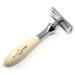 Edwin Jagger Plaza 3 Piece DE Shaving Set - Silver Tip Brush (Imitation Ivory) | Premium International Shipping - Buy Online on GoSupps.com