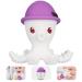 Baby bite toy for babies 6-18 months Mombella Octopus Beißring soft silicone chicken tool for 9 months old child to report wound gums great baby gift purple violet
